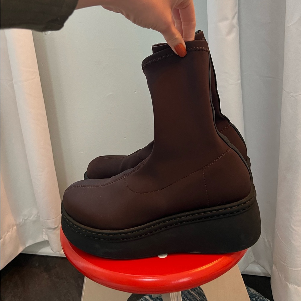 Miista E8 Faye sock boots brown 38 7.5